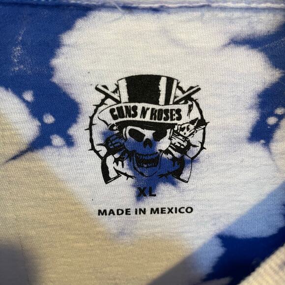 Guns N' Roses Appetite for Destruction Graphic Tie Dye Tee Blue White XL - Picture 3 of 6